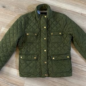 J.Crew Dream Quilted Olive green or moss green Field Jacket